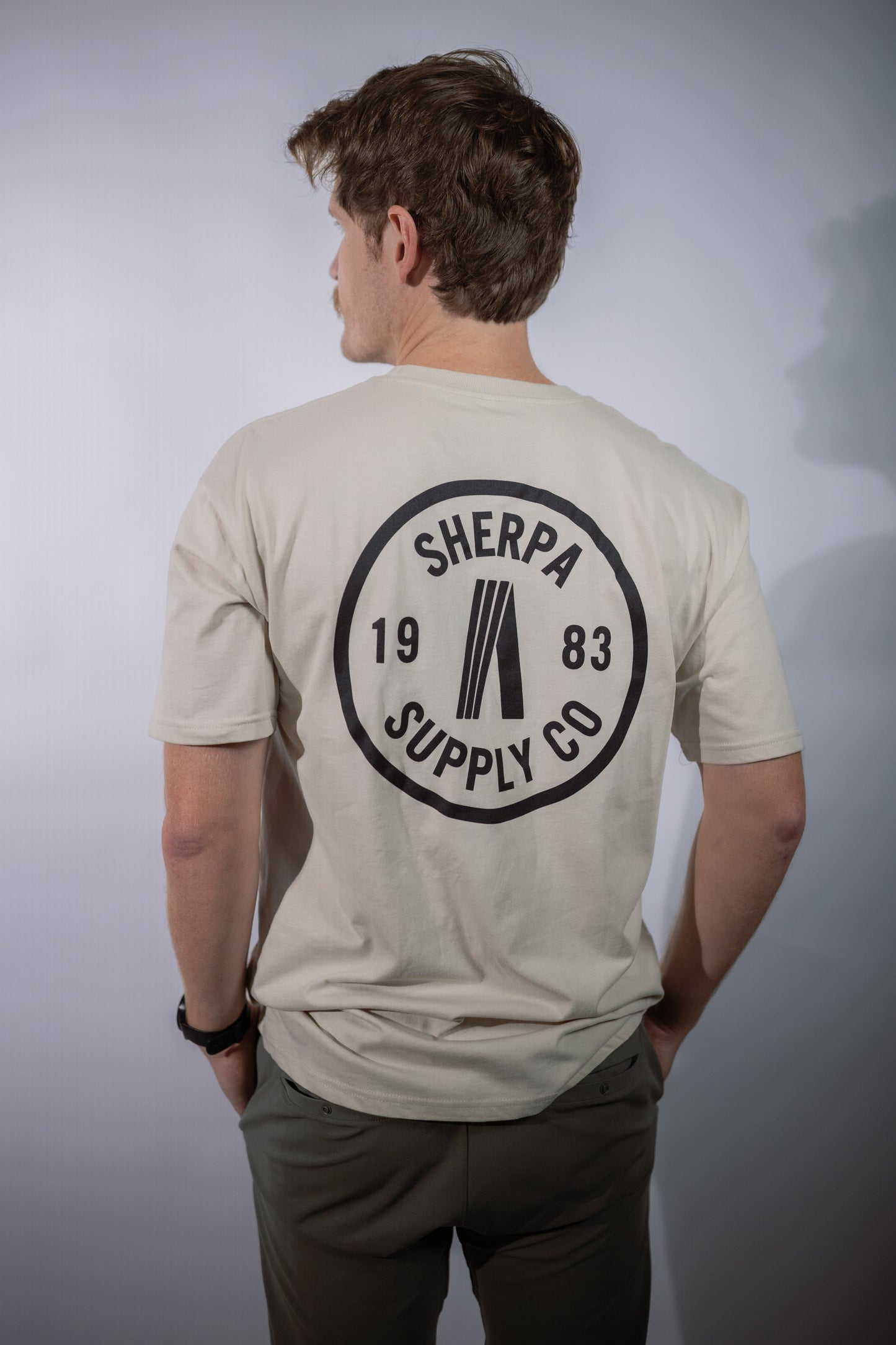 Sherpa Circle Logo T Shirt - Cream