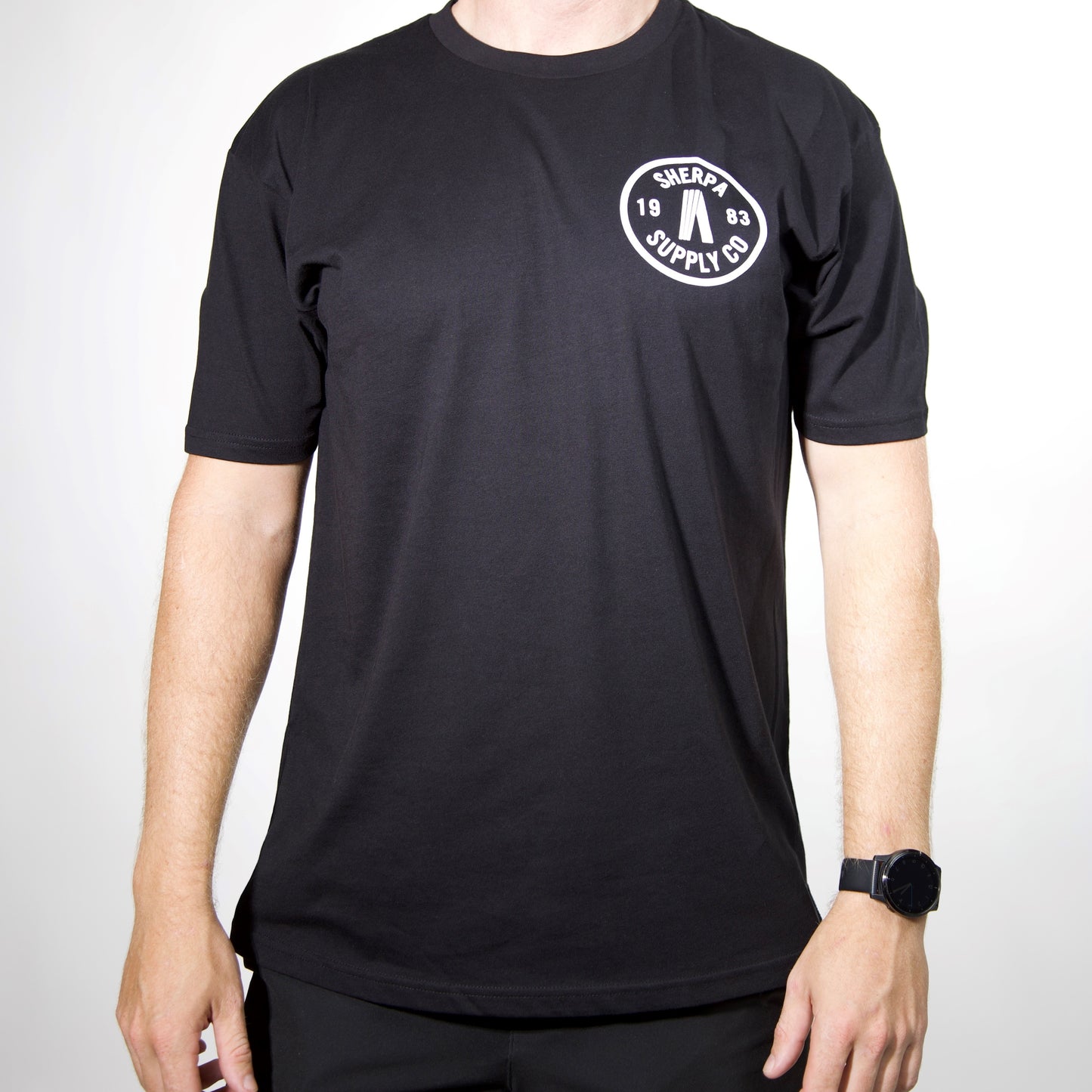 Sherpa Circle Logo T Shirt - Black