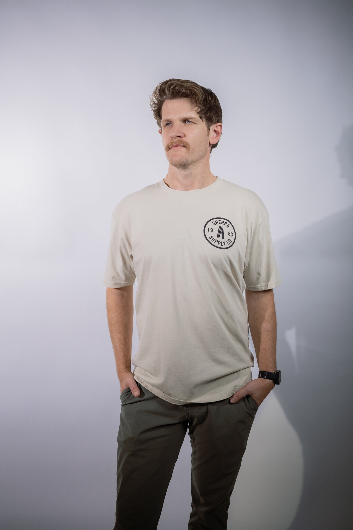 Sherpa Circle Logo T Shirt - Cream
