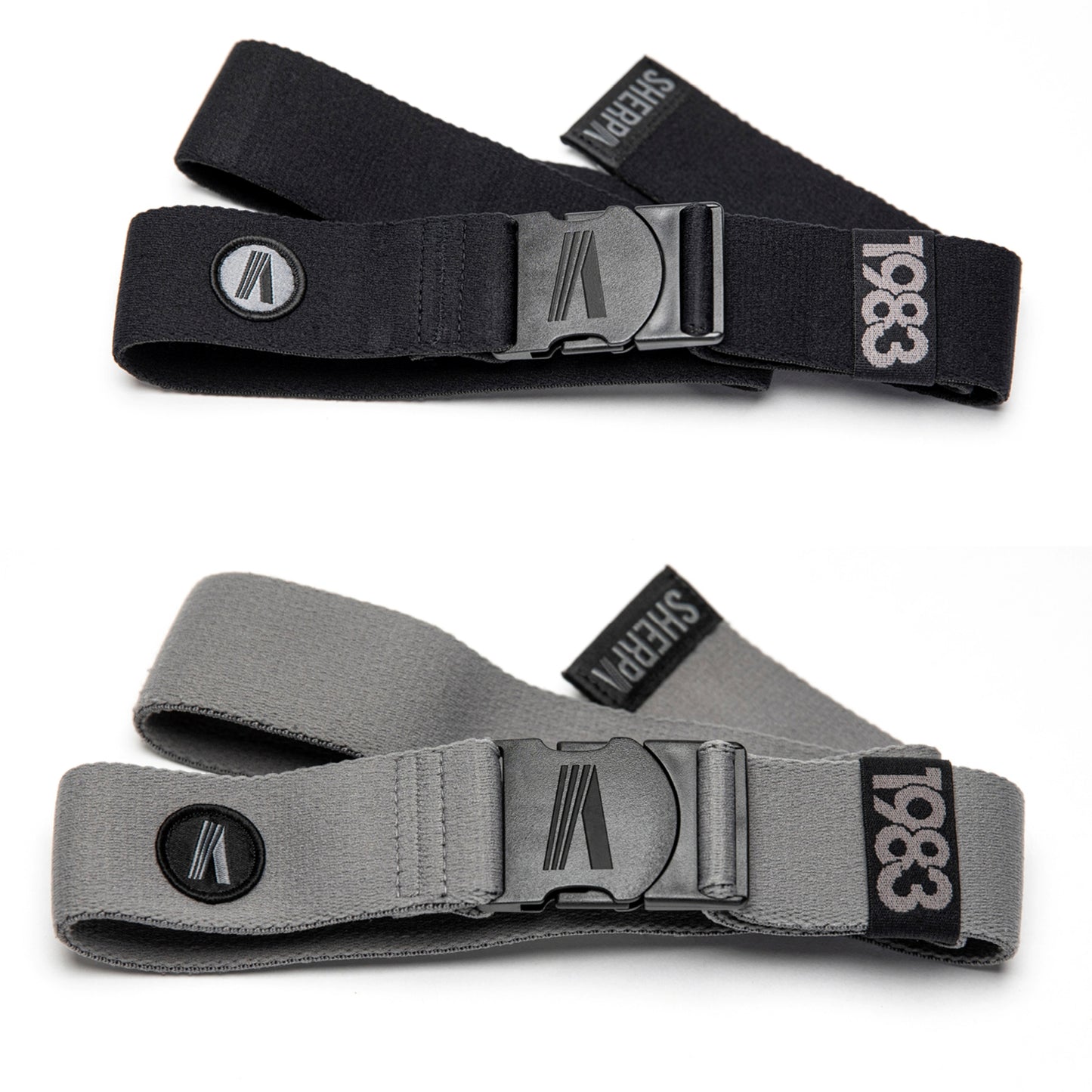 The New Standard - Performance Stretch Belt - Black/Grey TWO PACK