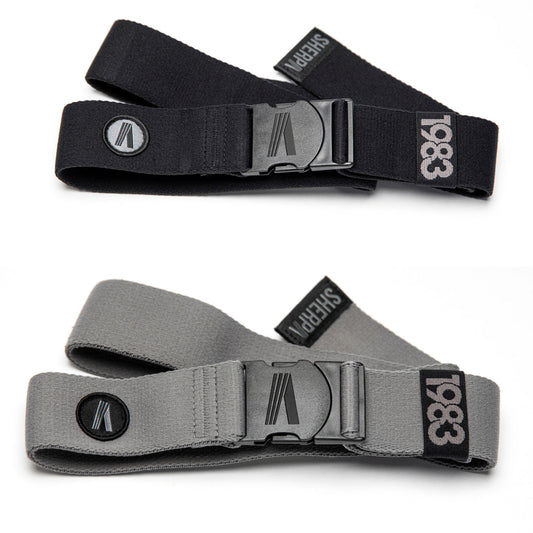 The New Standard - Performance Stretch Belt - Black/Grey TWO PACK