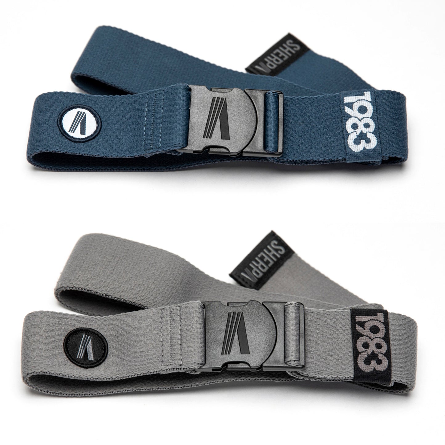 The New Standard - Performance Stretch Belt - Blue/Grey TWO PACK