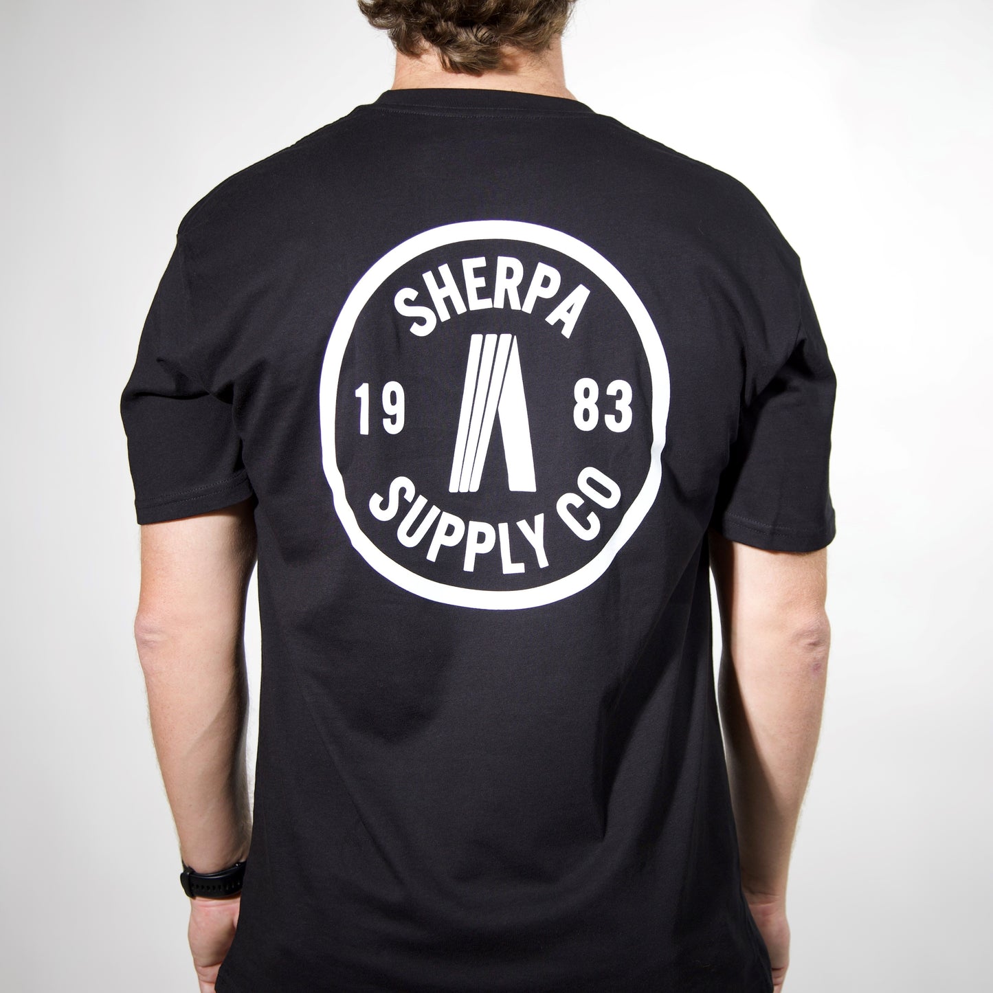 Sherpa Circle Logo T Shirt - Black