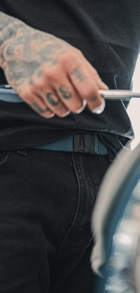 The New Standard - Performance Stretch Belt - Blue/Grey TWO PACK