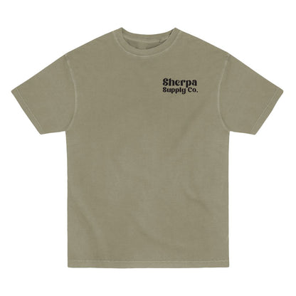 Sherpa Surfing Cowboy T Shirt -Bay Leaf