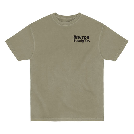 Sherpa Surfing Cowboy T Shirt -Bay Leaf